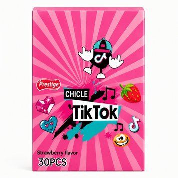 Жувальна гумка Prestige Chicle TikTok Полуниця 30 шт