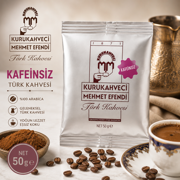 Турецька кава мелена без кофеїну Kurukahveci Mehmet Efendi 50 г (8690627421009)
