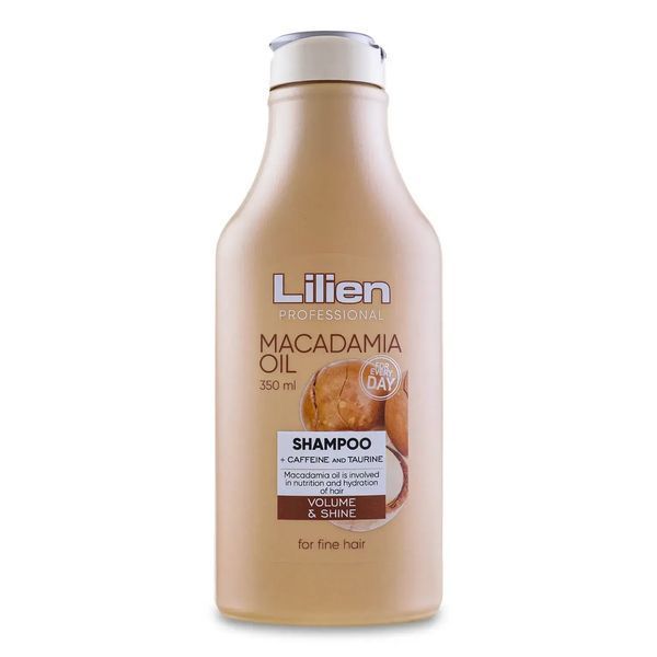 Професіональний шампунь для тонкого волосся Lilien Macadamia 350 мл (8596048006996) 006996 фото Професіональний шампунь для тонкого волосся Lilien Macadamia 350 мл (8596048006996) 006996 фото