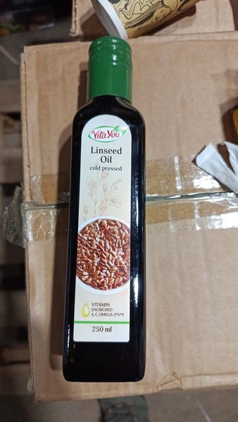 Лляна олія холодного віджиму Vita D'oro Linseed Oil Cold Pressed нерафінована 250 мл (3830026270020) 270020 фото