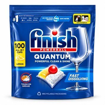 Капсулы для посудомоечной машины Finish Quantum All in 1 Lemon 100 шт 006465 фото