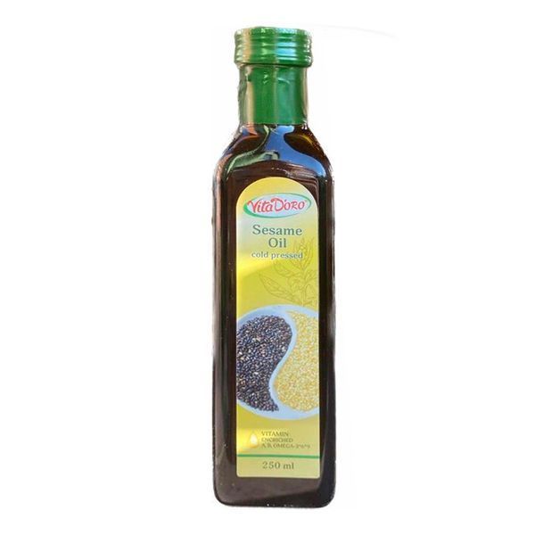 Масло кунжутное Vita D'oro Sesame Oil холодного отжима 250 мл (3830026270037) 270037 фото Масло кунжутное Vita D'oro Sesame Oil холодного отжима 250 мл (3830026270037)