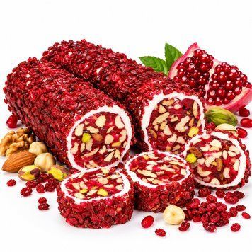 Рахат-лукум рол барбарис з міксом горіхів та гранатом 5 кг 074881 фото