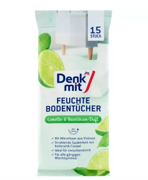 Серветки для підлоги Denkmit Limette & Basilikum 15 шт (4066447789652) 796018 фото
