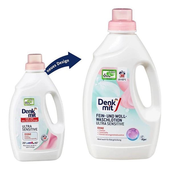 Гель для стирки детского белья DenkMit Ultra Sensitive 1,5л = 30 циклів (4066447791235)