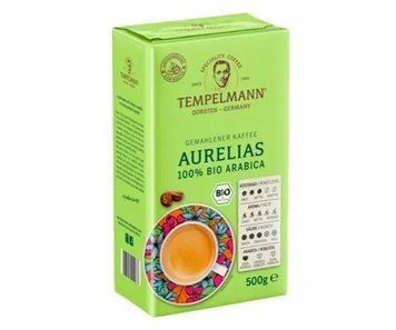 Кава мелена Tempelmann Aurelias Espresso Bio 500 г (4006406209968) 209968 фото