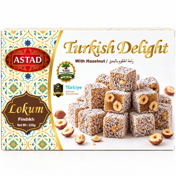 Рахат-лукум ASTAD Lokum с фундуком 350 г 000924 фото