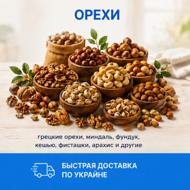 Купить натуральные орехи — грецкие орехи, миндаль, кешью, фисташки и арахис | DeliGroup