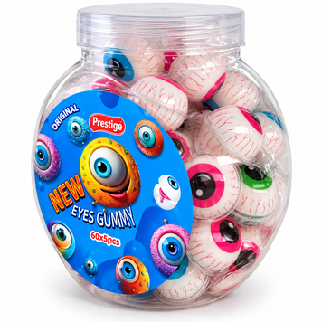 Жевательная резинка Prestige Eyes Gummy &laquo;Глаза&raquo; в банке 60 шт 411103 фото