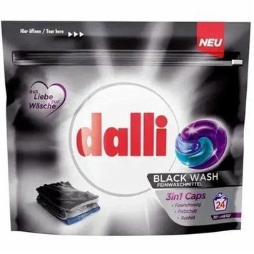 Капсулы для стирки Dalli Black 24 шт (4012400502288) 502288 502288 фото