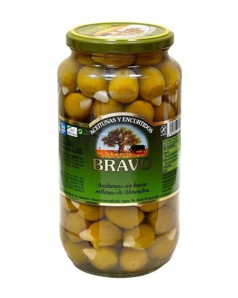 Оливки Bravo Aceitunas sin hueso rellenas de Almendr з мигдалем 1 кг (8422813110400) 110400 фото Оливки Bravo Aceitunas sin hueso rellenas de Almendr з мигдалем 1 кг (8422813110400) 110400 фото