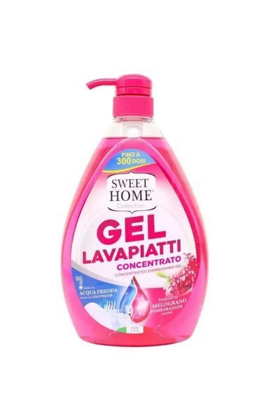 Засіб для миття посуду Sweet Home Pomegranate 1 л (8059602243935) 243935 фото Средство для мытья посуды Sweet Home Pomegranate 1 л (8059602243935)
