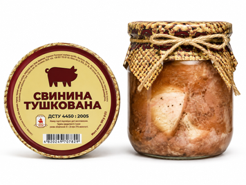 Свинина тушкована 500 г у склі 929101 фото