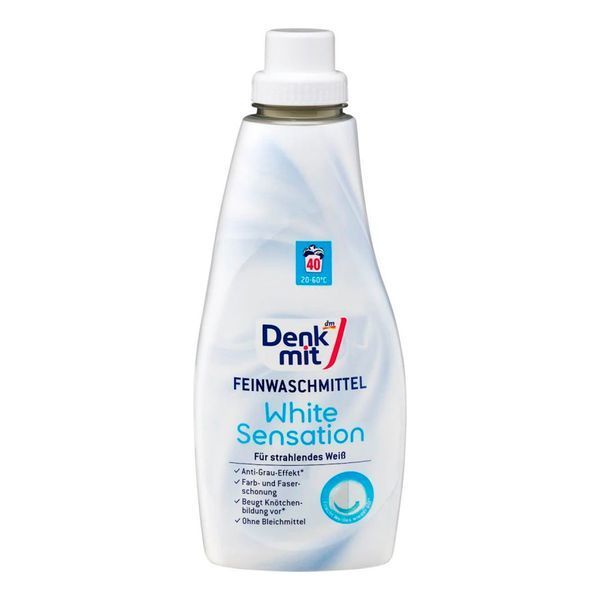 Гель для прання білих речей Denkmit White Sensation 1 л = 40 циклів (4066447792997) 792997 фото Гель для стирки белых вещей Denkmit White Sensation 1 л 40 циклов стирки (4066447792997)