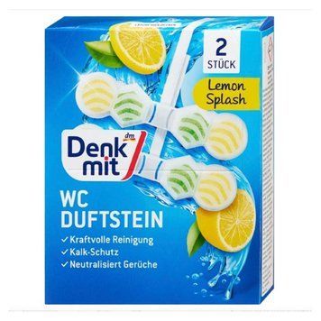 Подвесной освежитель в унитаз DenkMit WC-Blauspuler Lemon Splash 2шт (4066447791402)