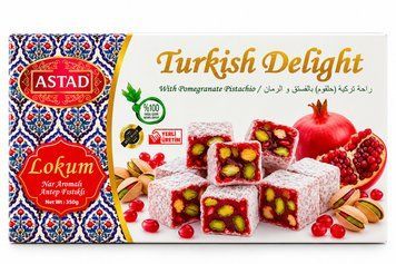 Рахат-лукум ASTAD Гранат с фисташкой 350 г 000909 фото